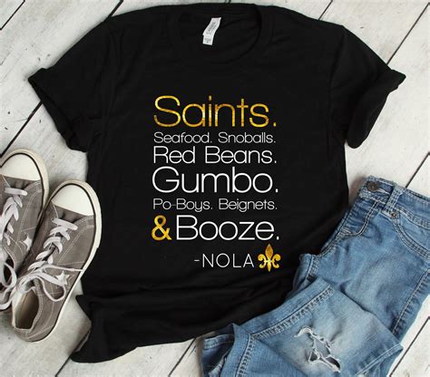 Womens New Orleans Saints Shirts Saints Seafood Snoballs Etsy