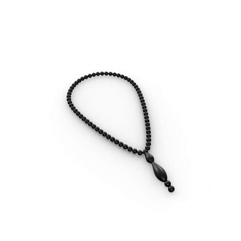 black necklace isolated on white 10539404 Stock Photo at Vecteezy