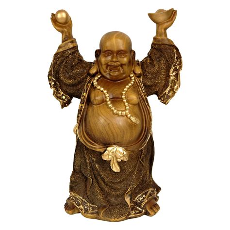 Oriental Furniture 12 Standing Prosperity Buddha Statue Decorative