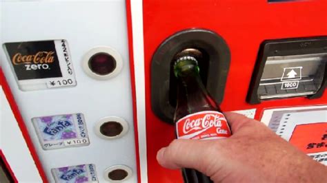 Real Glass Coke Bottle Vending Machine In Japan Youtube