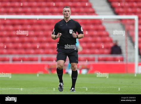 The Match Referee Thomas Bramall During The Carabao Cup Match Between