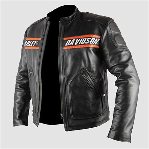 Harley Davidson Leren Jas Leren Jas Heren Motorjas Echt Leren Jas