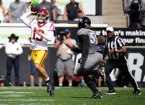 Caleb Williams Throws For Six Touchdowns No 8 Southern Cal Holds Off