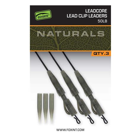 Fox Naturals Leadcore PG Lead Clip Leaders Karpfen Zubehör Ihr