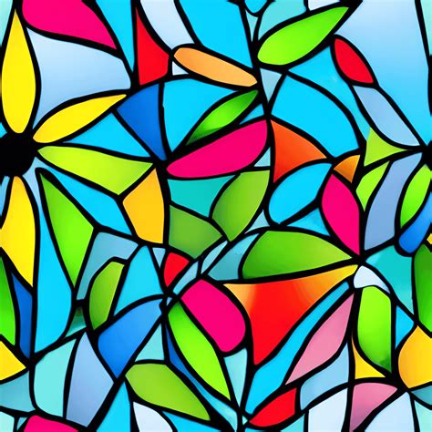 Colorful Stained Glass Seamless Pattern Creative Fabrica