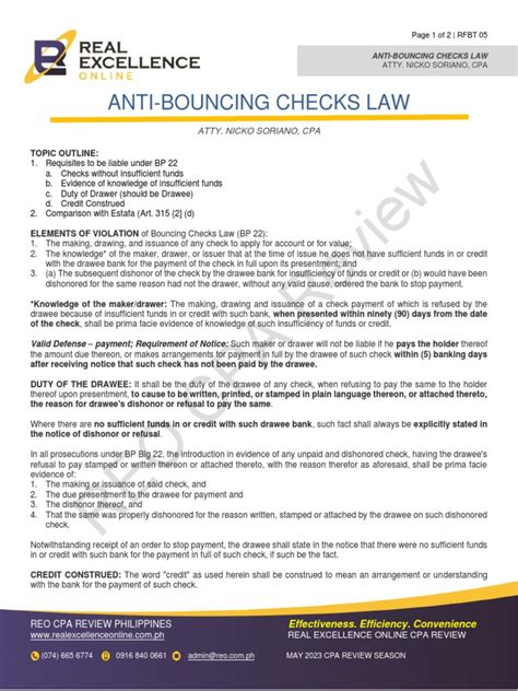 05 Anti Bouncing Checks Law Pdf Public Law Common Law