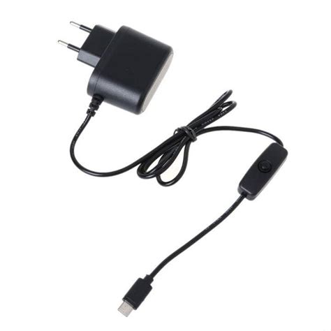 Usb C Power Supply 5v 3a Type C Power Adapter With Onoff Switch Eu Us Charger For Raspberry Pi