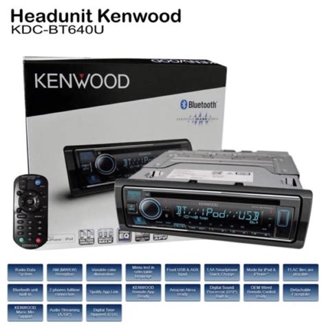 Jual Kenwood KDC BT640U Head Unit Single Din Bluetooth Shopee Indonesia