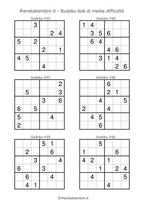 Free Sudoku Puzzles Free Printable 6x6