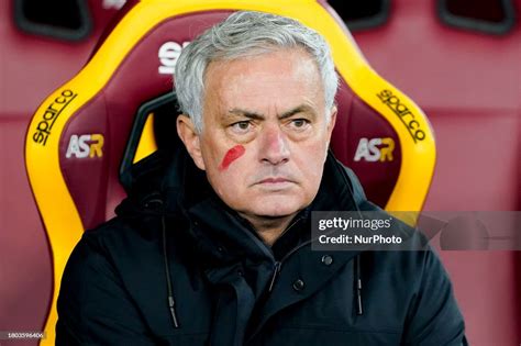 Jose Mourinho Head Coach Of As Roma Looks On During The Serie A