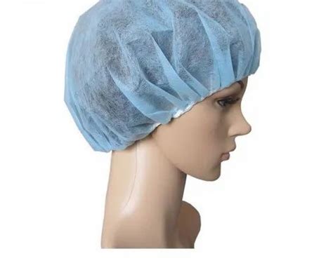 Quantity Per Pack Blue Nonwoven Bouffant Disposable Surgical Cap