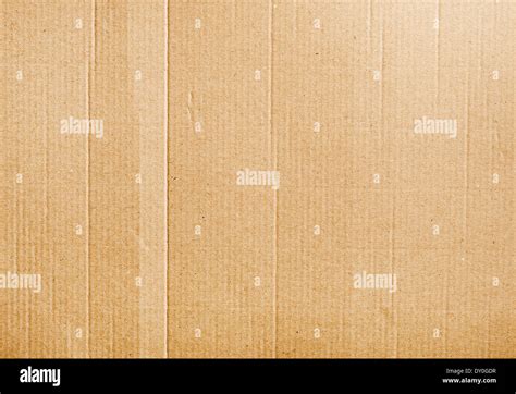 Corrugated Cardboard Background Texture With Some Wrinkles Stock Photo