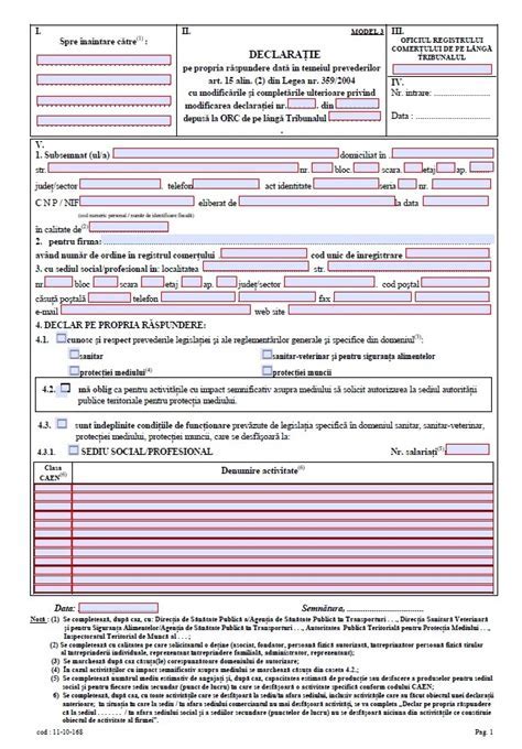 Declaratie Parinti Angajare Minor Model Cursuri Online