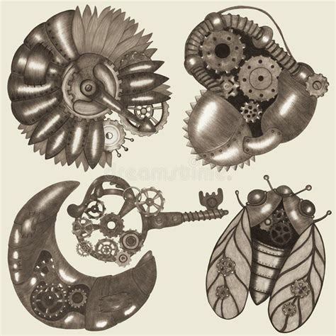 Pencil Steampunk Stock Illustrations 328 Pencil Steampunk Stock