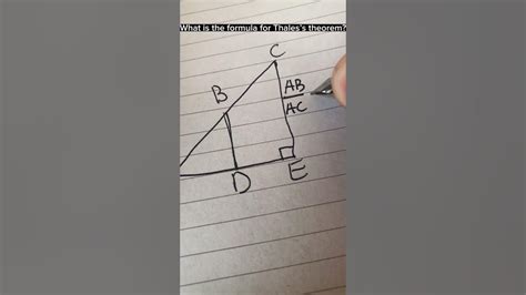 What is the formula for the Thales Theorem? - YouTube