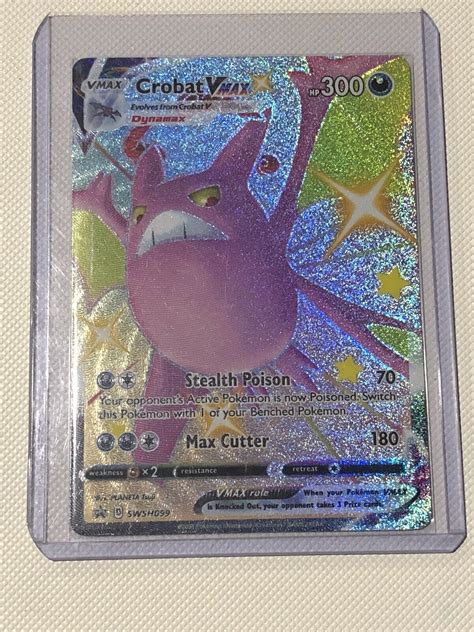 Mavin Crobat Vmax Swsh Nm Ultra Rare Full Art Shiny Pokemon Card