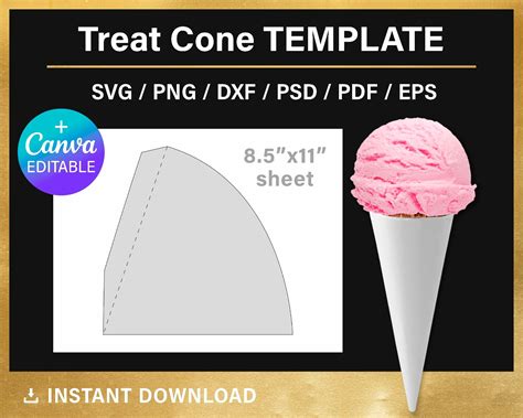 Treat Cone Template