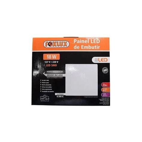 Painel Led W Downlight Bivolt K Quad Embutir Foxlux Leroy Merlin