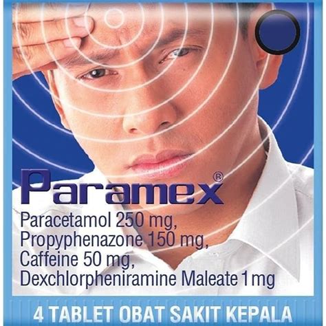 Paramex 1 Strip 4 Tablet Kaplet Paracetamol Lazada Indonesia