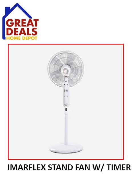 Great Deals Imarflex Stand Fan Wtimer 16 Lazada Ph