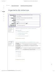 Modalidad de exámenes Semana 3 Revisión del intento Ingeniería de