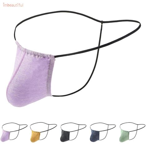 Mens Pouch Thong Bikini Briefs Sexy G String Low Rise T Back Underwear Panties Shopee Philippines