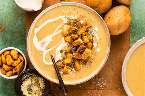 Garlic Potato Soup With Parmesan Soul Soothing Soup Heaven No Spoon Necessary