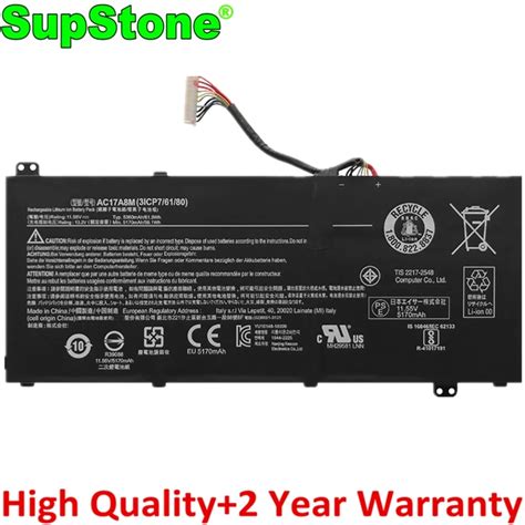 Supstone Bater A De Ordenador Port Til Ac A M Para Acer Spin Sp