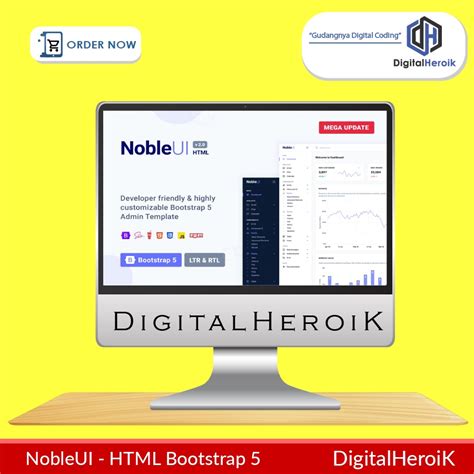 Jual NobleUI HTML Bootstrap 5 Admin Dashboard Template Indonesia