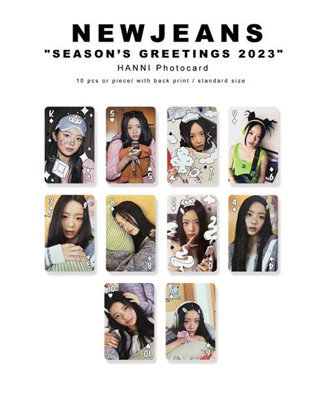 New Jeans Seasons Greetings 2023 Photocard Member Hanni Set Hobbies