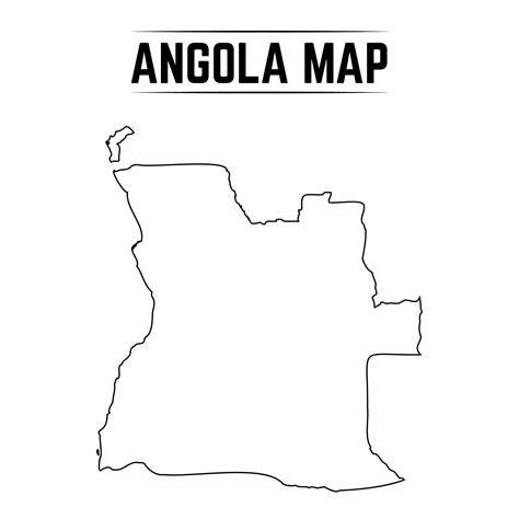 Outline Simple Map Of Angola 3087762 Vector Art At Vecteezy