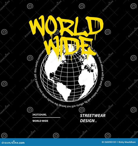 Premium World Wide Streetwear Graphic Design Vector Clothing Brand ...