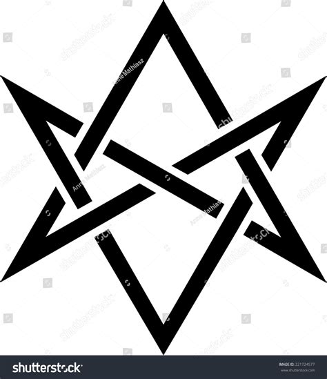 Unicursal Hexagram Magical Symbol The Royalty Free Stock Vector