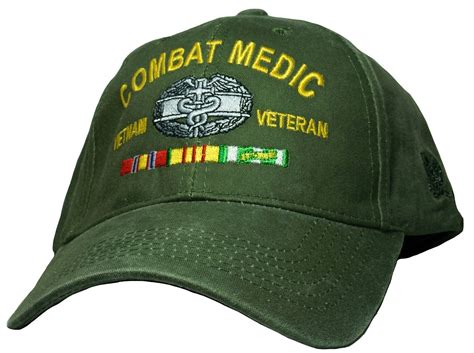 Combat Medic Vietnam Veteran Od Green Cap New Vietnam Veteran Caps