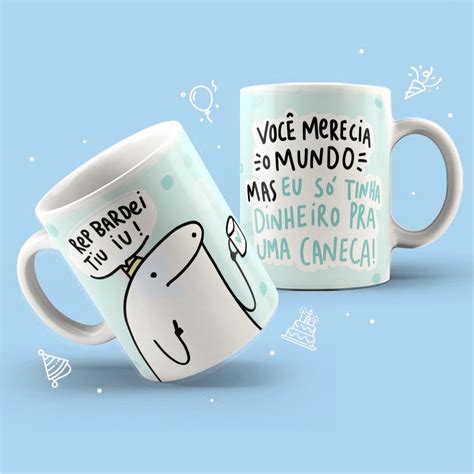 Caneca personalizada Aniversário Flork Amizade Engraçadas e