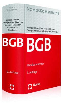 Bürgerliches Gesetzbuch BGB Handkommentar Fachbuch bücher de