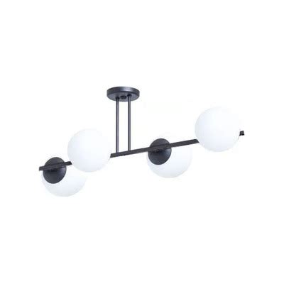 Luz Desing Plafon Colgante De Cor Elyn Lat Luces Negro Globo Opal