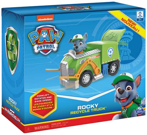 Buy Paw Patrol Rockys Recycle Truck Vehicle With Collectible Figure