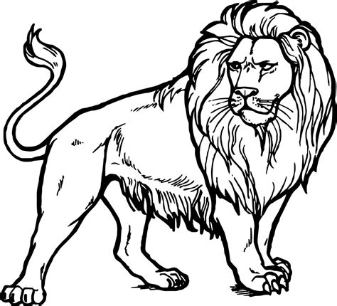 Lion Coloring Sheet For Kids