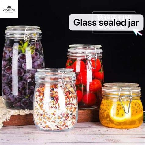 Airtight Jar Glass Food Bottle Pickle Jar Honey Bottle Wine Kimchi Jar Small Household Storage