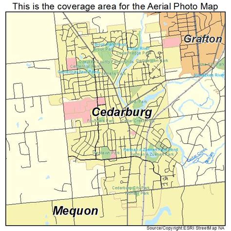 Aerial Photography Map of Cedarburg, WI Wisconsin