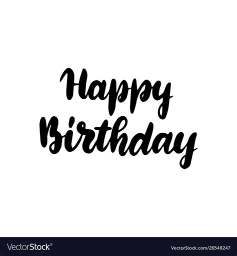 Happy Birthday Handwritten Lettering Royalty Free Vector