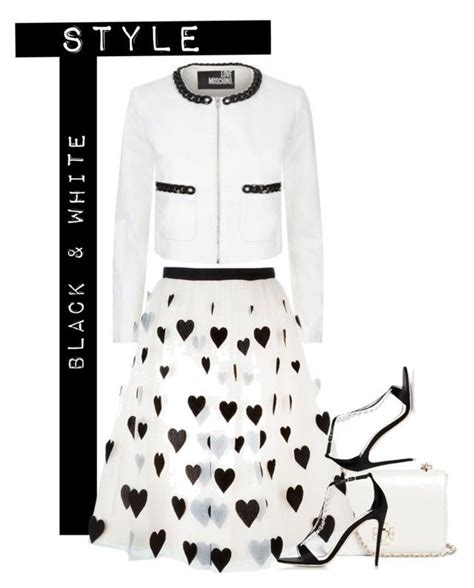 Black And White By Ritadolce Liked On Polyvore Featuring Love Moschino