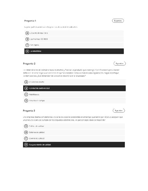 Examen Gestion De Operaciones Pregunta Puntos La Principal