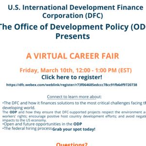 A Virtual Career Fair U S International Development Finance