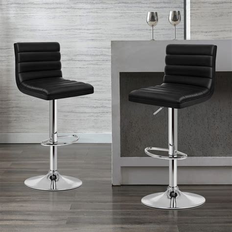 Hoxtonroom Tristan Faux Leather Adjustable Barstools Temple Webster