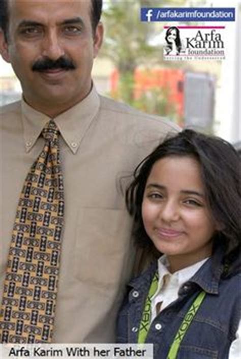 Arfa Karim With CEO Arfa Karim Foundation Lt.Col (R) Amjid Karim ...