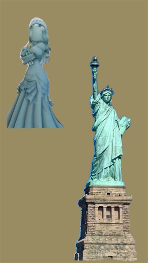 Statue Of Liberty Dti Vs Irl Credo To Original Creator In New