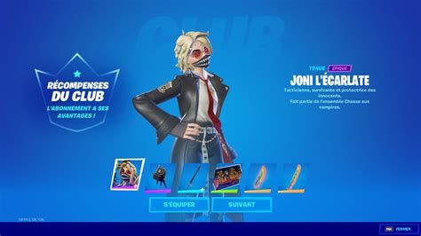 J ai Reçu le Pack Club Avec le skin JONI L ÉCARLATE Gratuitement sur