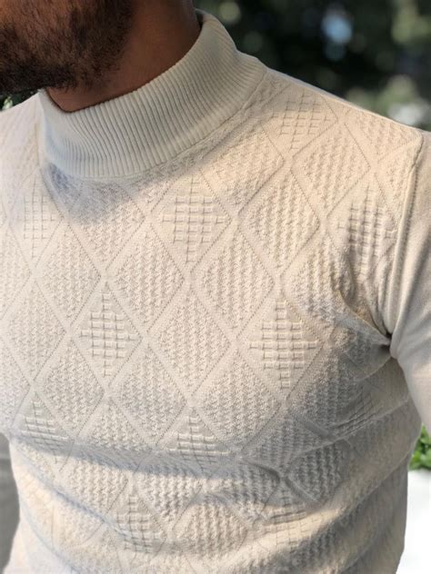 GentWith Virgin White Turtleneck Sweater GENT WITH